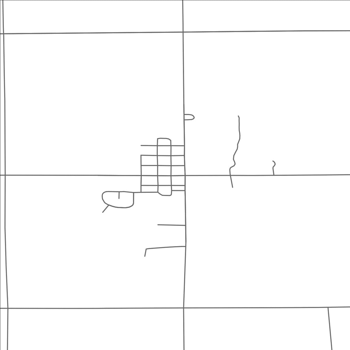 ROAD MAP OF NEW LOTHROP, MICHIGAN BY MAPBAKES