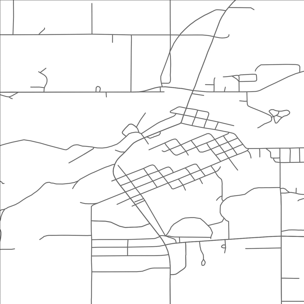 ROAD MAP OF NEWAYGO, MICHIGAN BY MAPBAKES