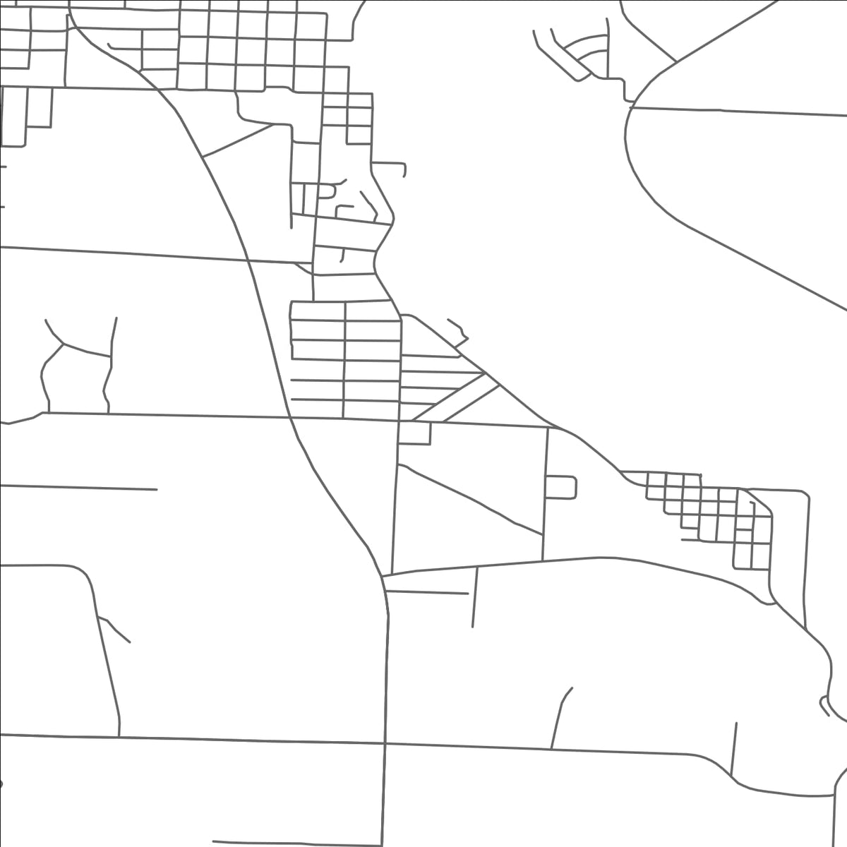 ROAD MAP OF OAK HILL, MICHIGAN BY MAPBAKES