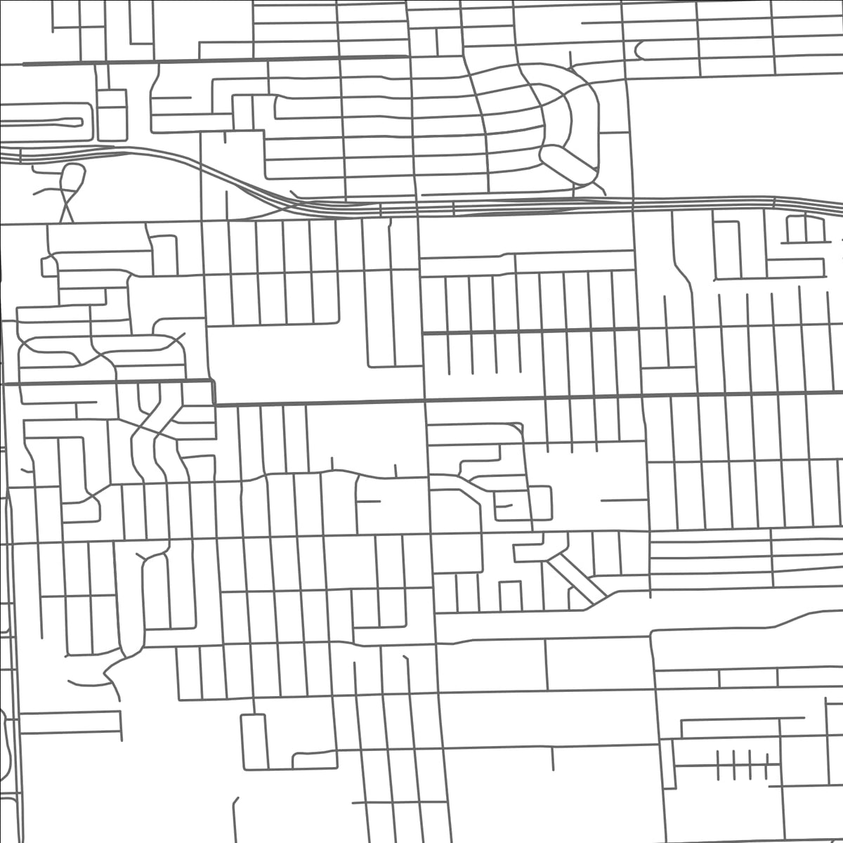 ROAD MAP OF OAK PARK, MICHIGAN BY MAPBAKES