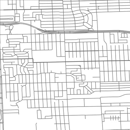 ROAD MAP OF OAK PARK, MICHIGAN BY MAPBAKES