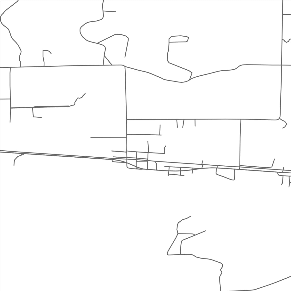 ROAD MAP OF ODEN, MICHIGAN BY MAPBAKES