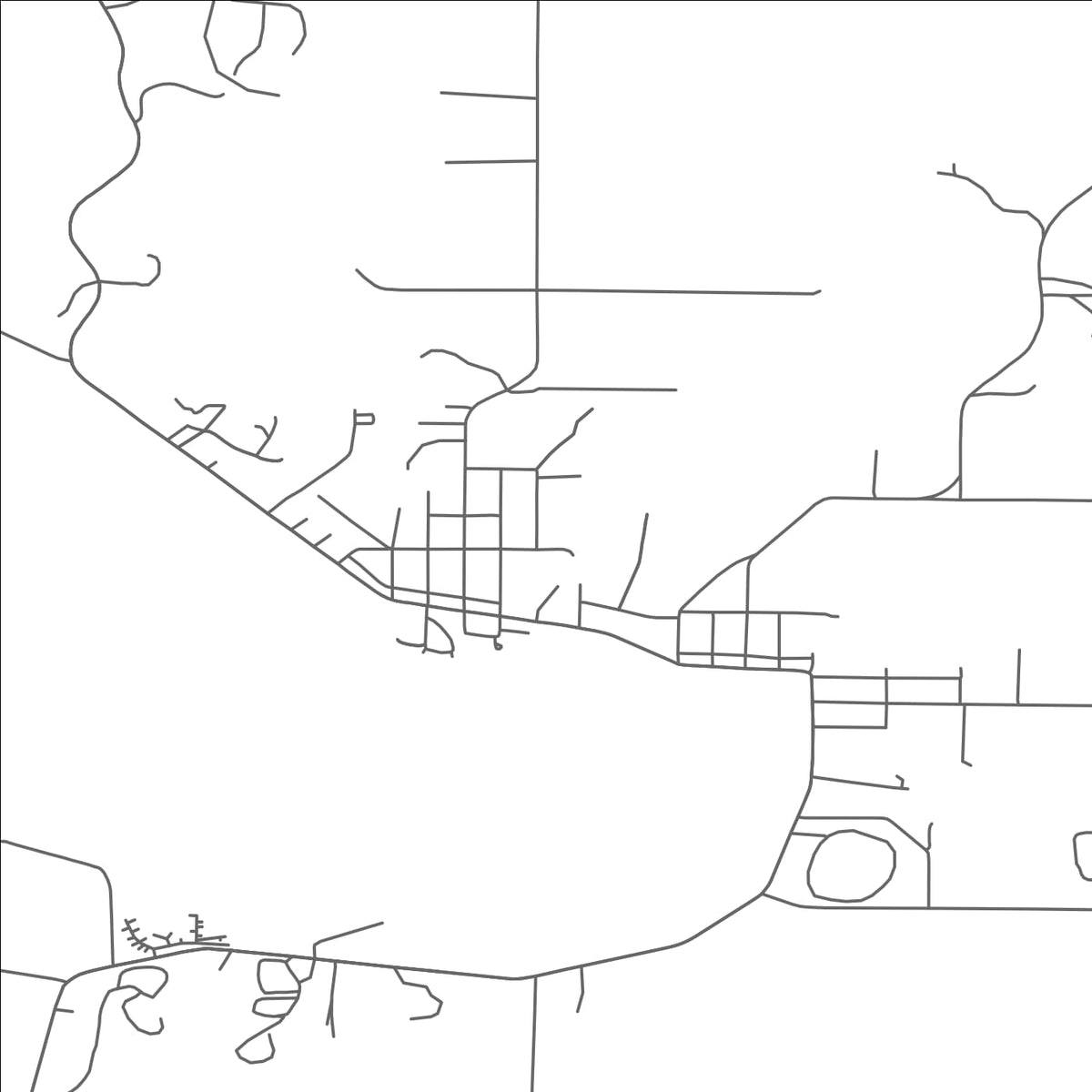 ROAD MAP OF ONEKAMA, MICHIGAN BY MAPBAKES