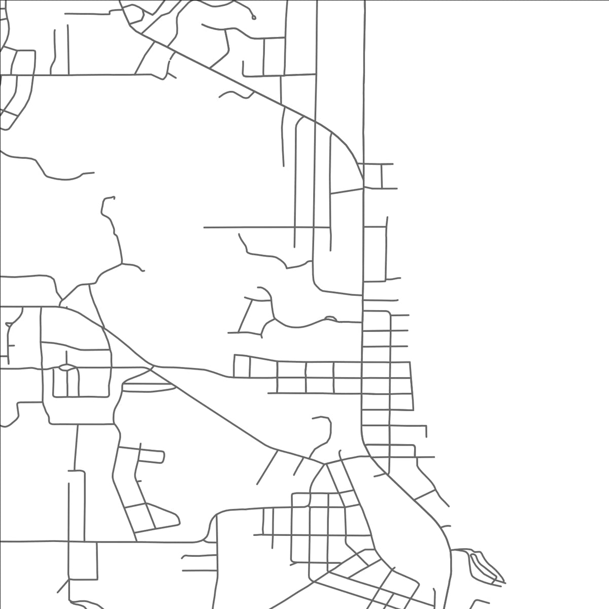 ROAD MAP OF OSCODA, MICHIGAN BY MAPBAKES