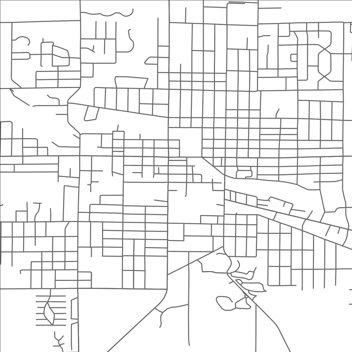 ROAD MAP OF OWOSSO, MICHIGAN BY MAPBAKES