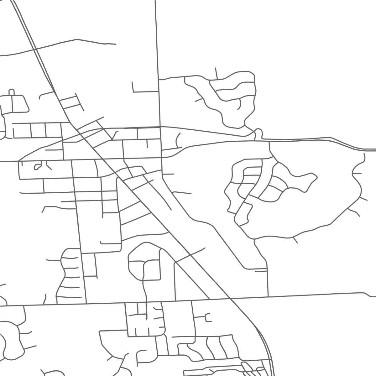 ROAD MAP OF OXFORD, MICHIGAN BY MAPBAKES
