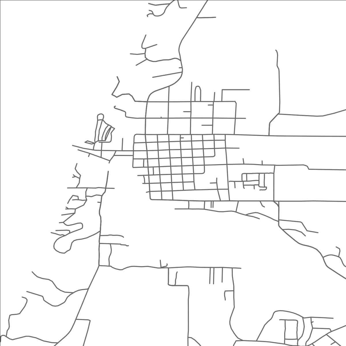 ROAD MAP OF PENTWATER, MICHIGAN BY MAPBAKES