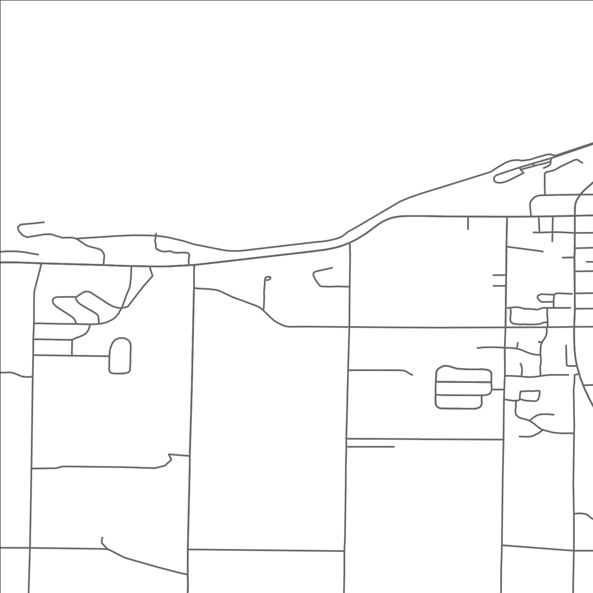 ROAD MAP OF PETOSKEY, MICHIGAN BY MAPBAKES