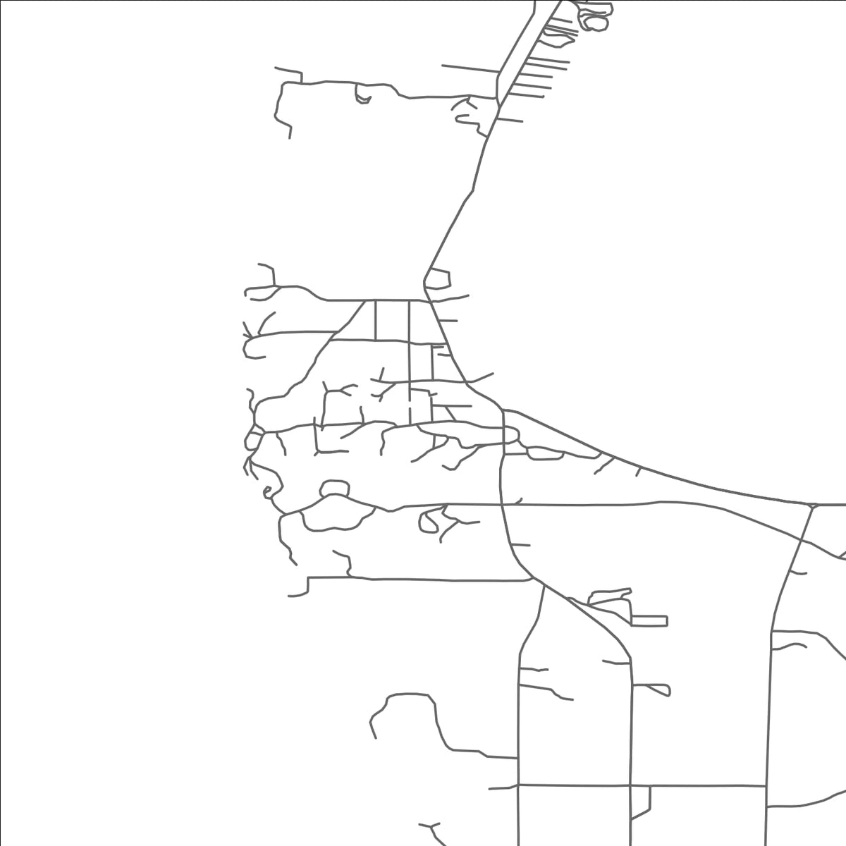 ROAD MAP OF PILGRIM, MICHIGAN BY MAPBAKES