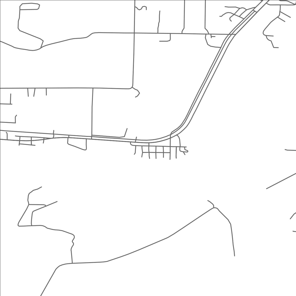 ROAD MAP OF PONSHEWAING, MICHIGAN BY MAPBAKES