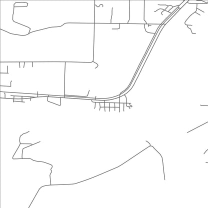 ROAD MAP OF PONSHEWAING, MICHIGAN BY MAPBAKES