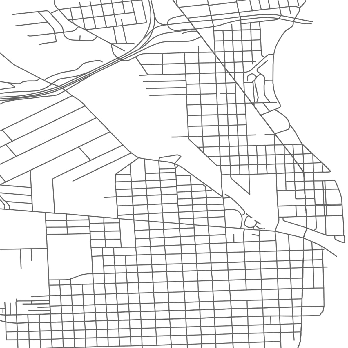 ROAD MAP OF PORT HURON, MICHIGAN BY MAPBAKES