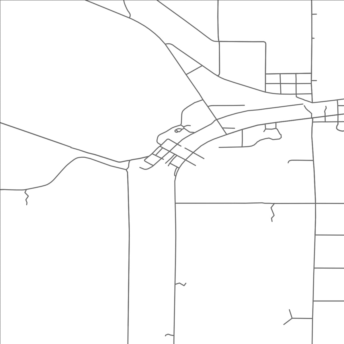 ROAD MAP OF POWERS, MICHIGAN BY MAPBAKES