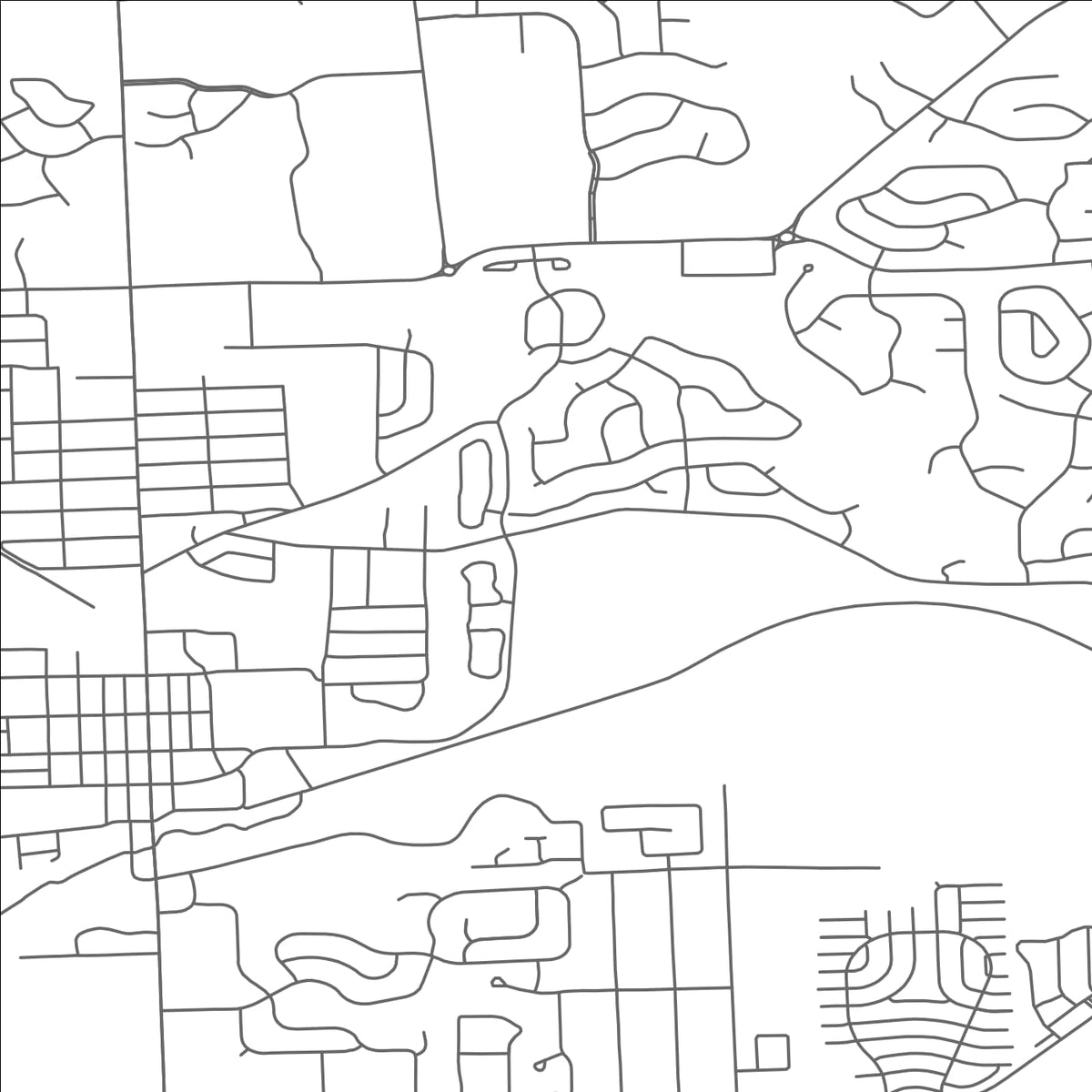 ROAD MAP OF ROCHESTER, MICHIGAN BY MAPBAKES