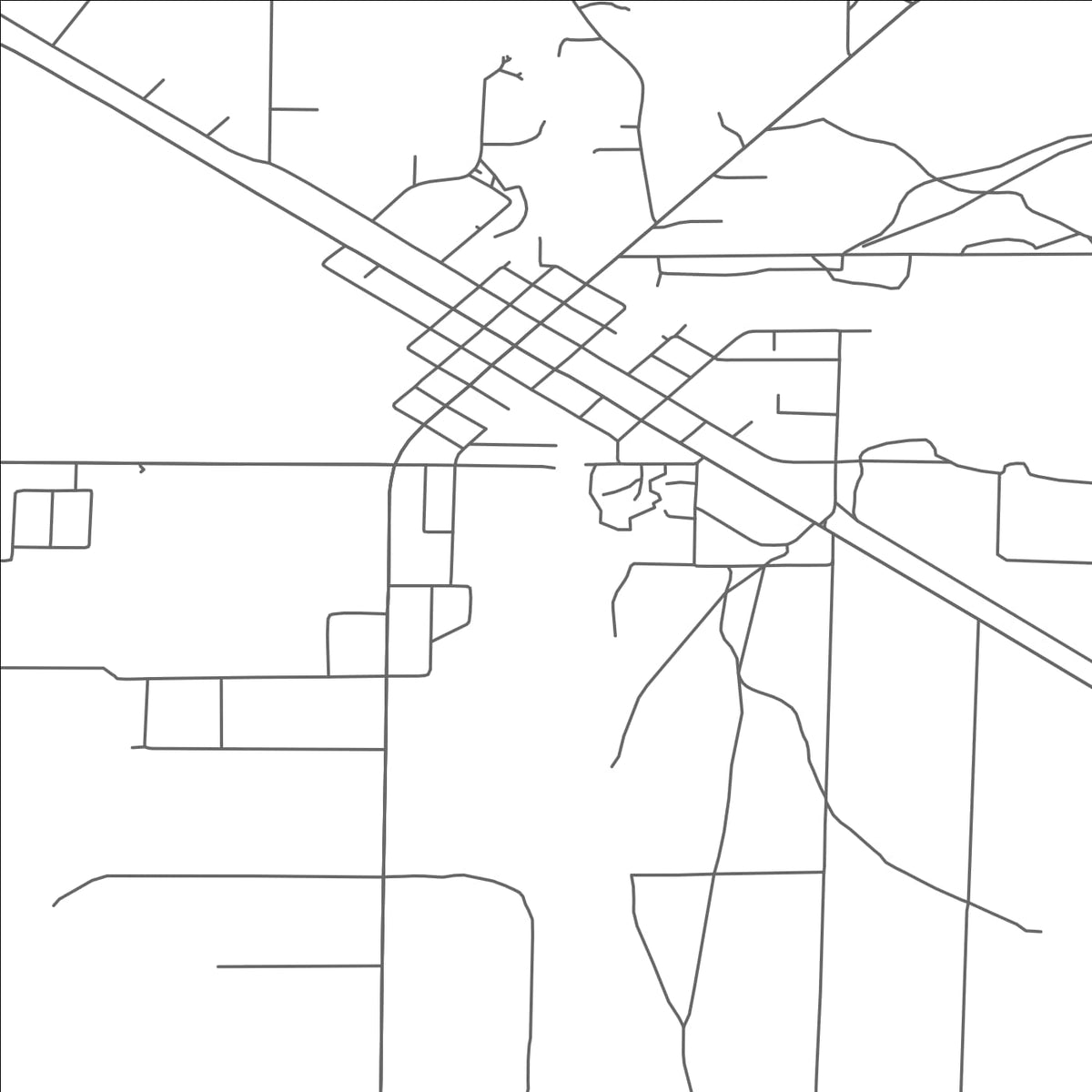 ROAD MAP OF ROSCOMMON, MICHIGAN BY MAPBAKES