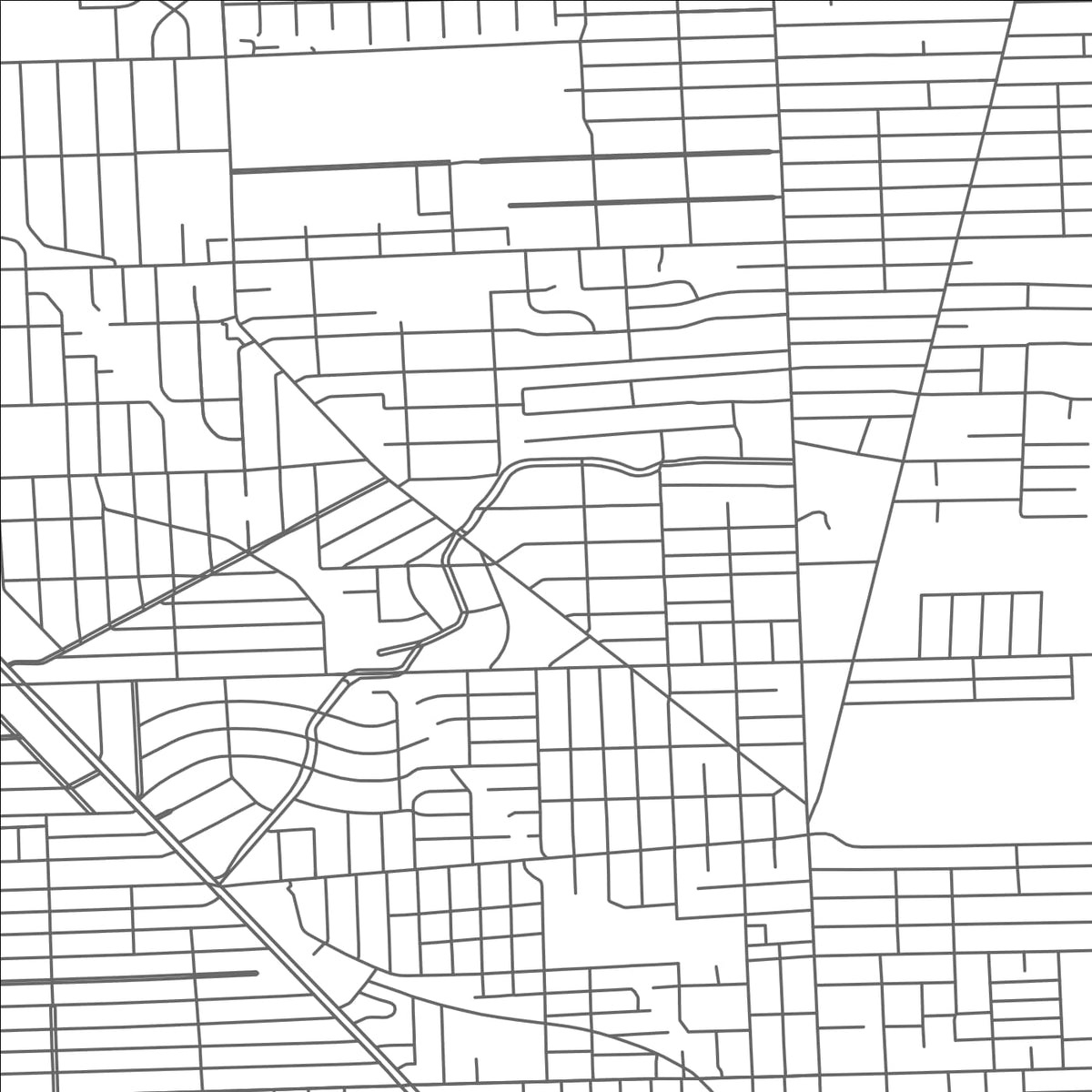 ROAD MAP OF ROYAL OAK, MICHIGAN BY MAPBAKES