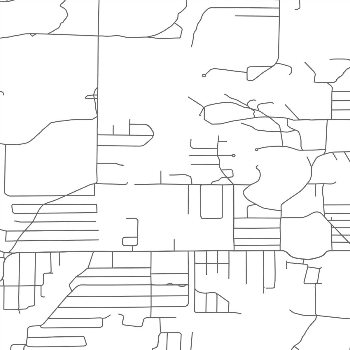 ROAD MAP OF SKIDWAY LAKE, MICHIGAN BY MAPBAKES
