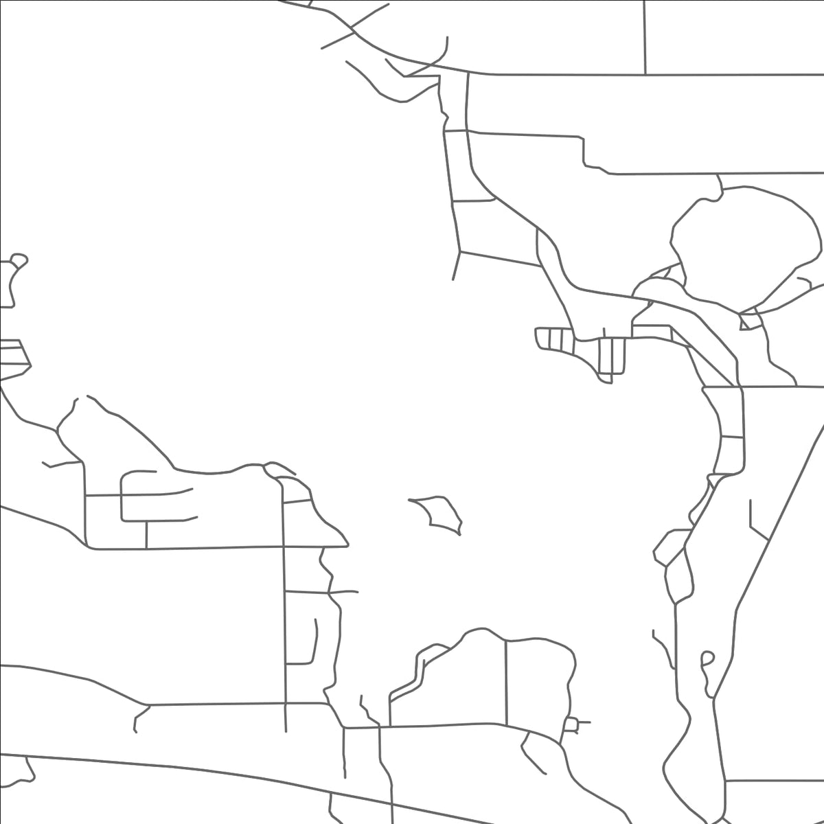ROAD MAP OF SOUTH GULL LAKE, MICHIGAN BY MAPBAKES