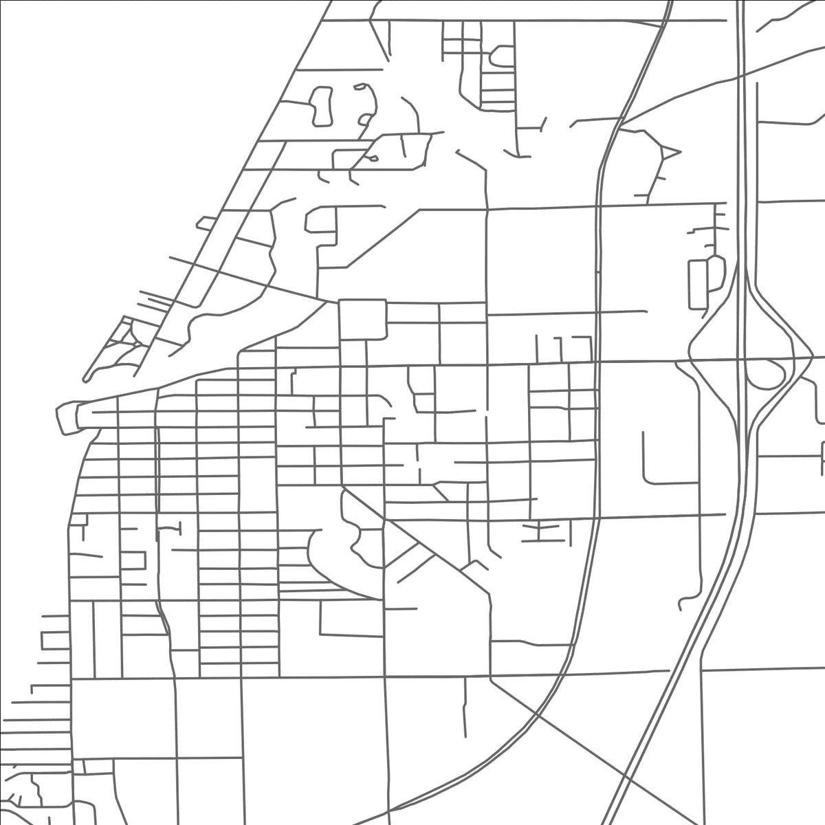 ROAD MAP OF SOUTH HAVEN, MICHIGAN BY MAPBAKES
