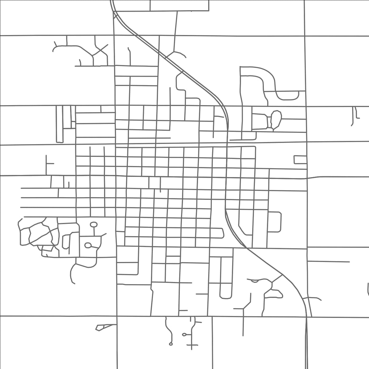 ROAD MAP OF ST. JOHNS, MICHIGAN BY MAPBAKES
