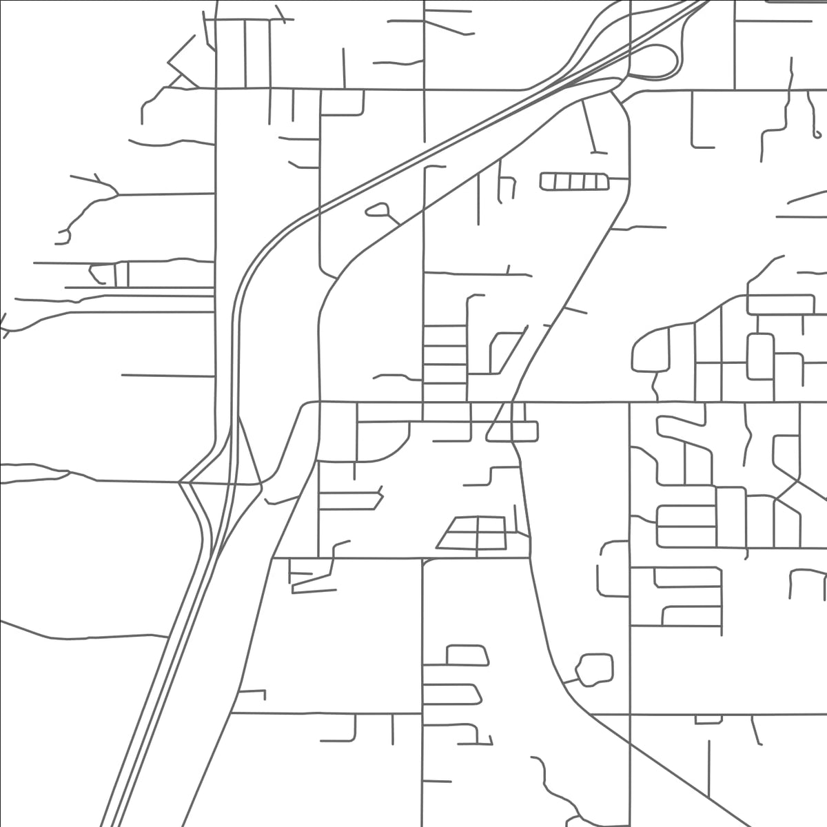 ROAD MAP OF STEVENSVILLE, MICHIGAN BY MAPBAKES