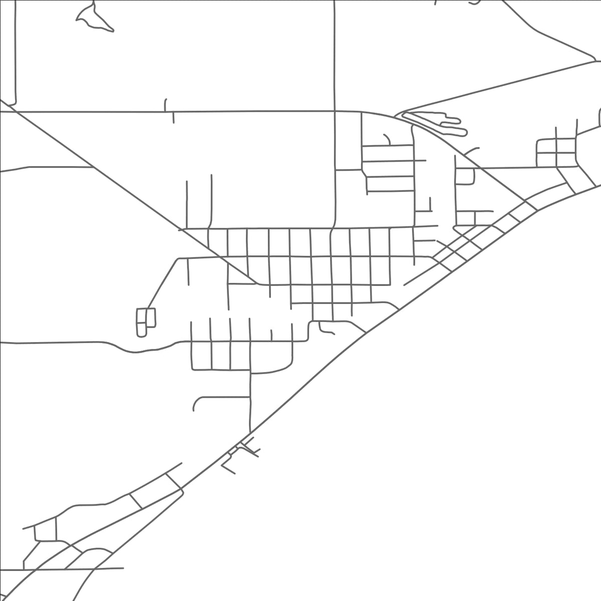 ROAD MAP OF TAWAS CITY, MICHIGAN BY MAPBAKES