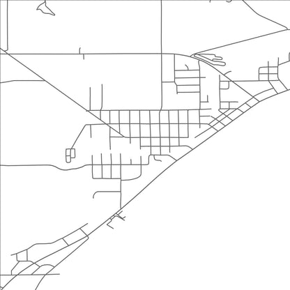 ROAD MAP OF TAWAS CITY, MICHIGAN BY MAPBAKES
