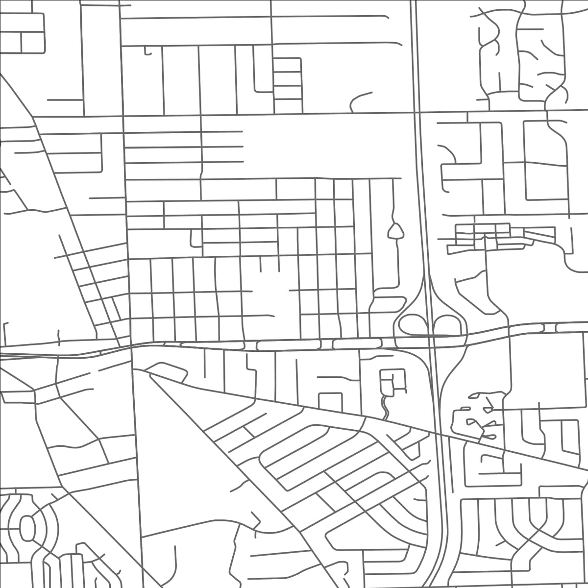 ROAD MAP OF UTICA, MICHIGAN BY MAPBAKES