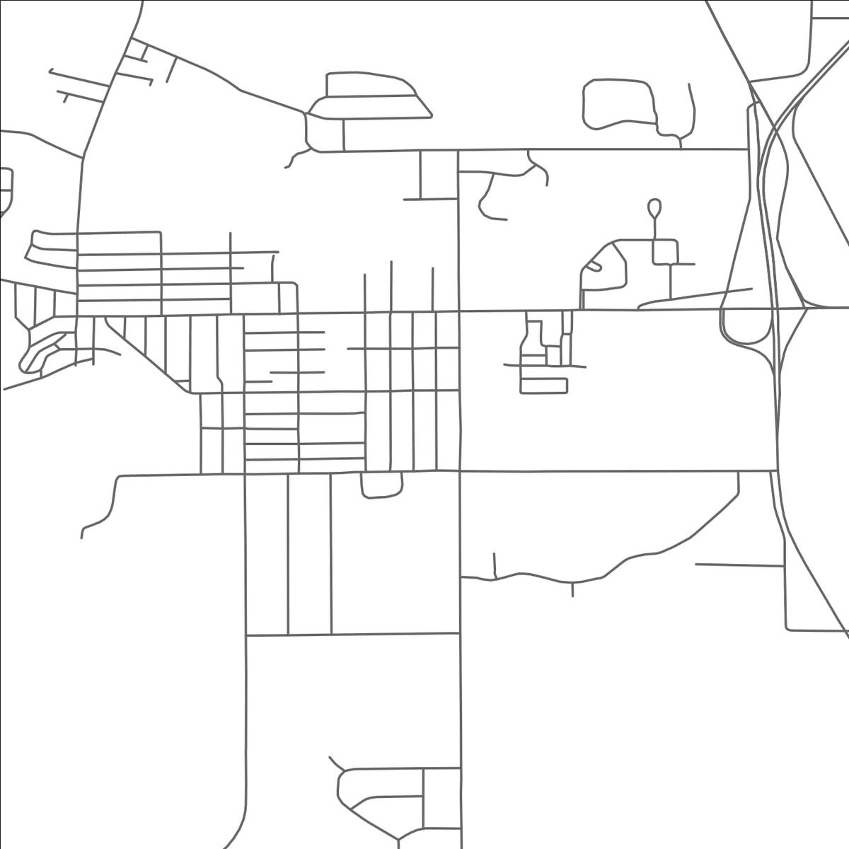 ROAD MAP OF VANDERCOOK LAKE, MICHIGAN BY MAPBAKES