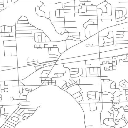 ROAD MAP OF WALLED LAKE, MICHIGAN BY MAPBAKES