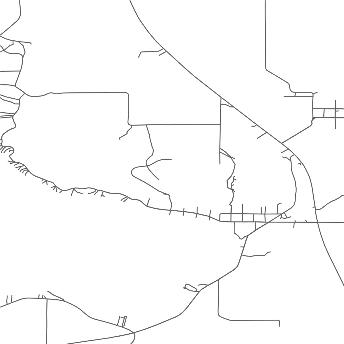 ROAD MAP OF WALLOON LAKE, MICHIGAN BY MAPBAKES
