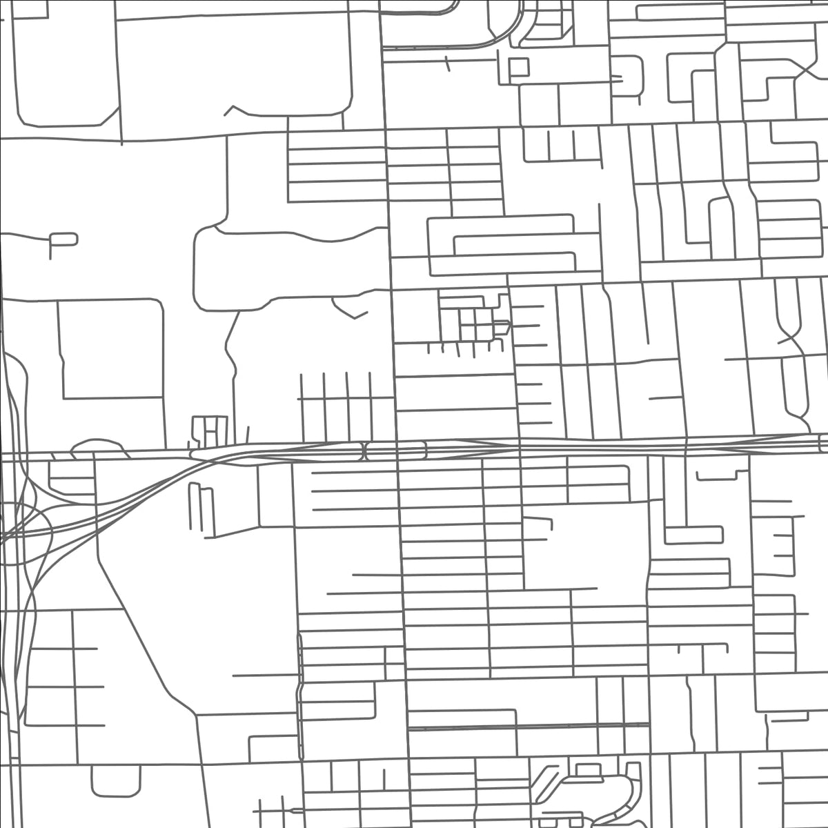 ROAD MAP OF WARREN, MICHIGAN BY MAPBAKES