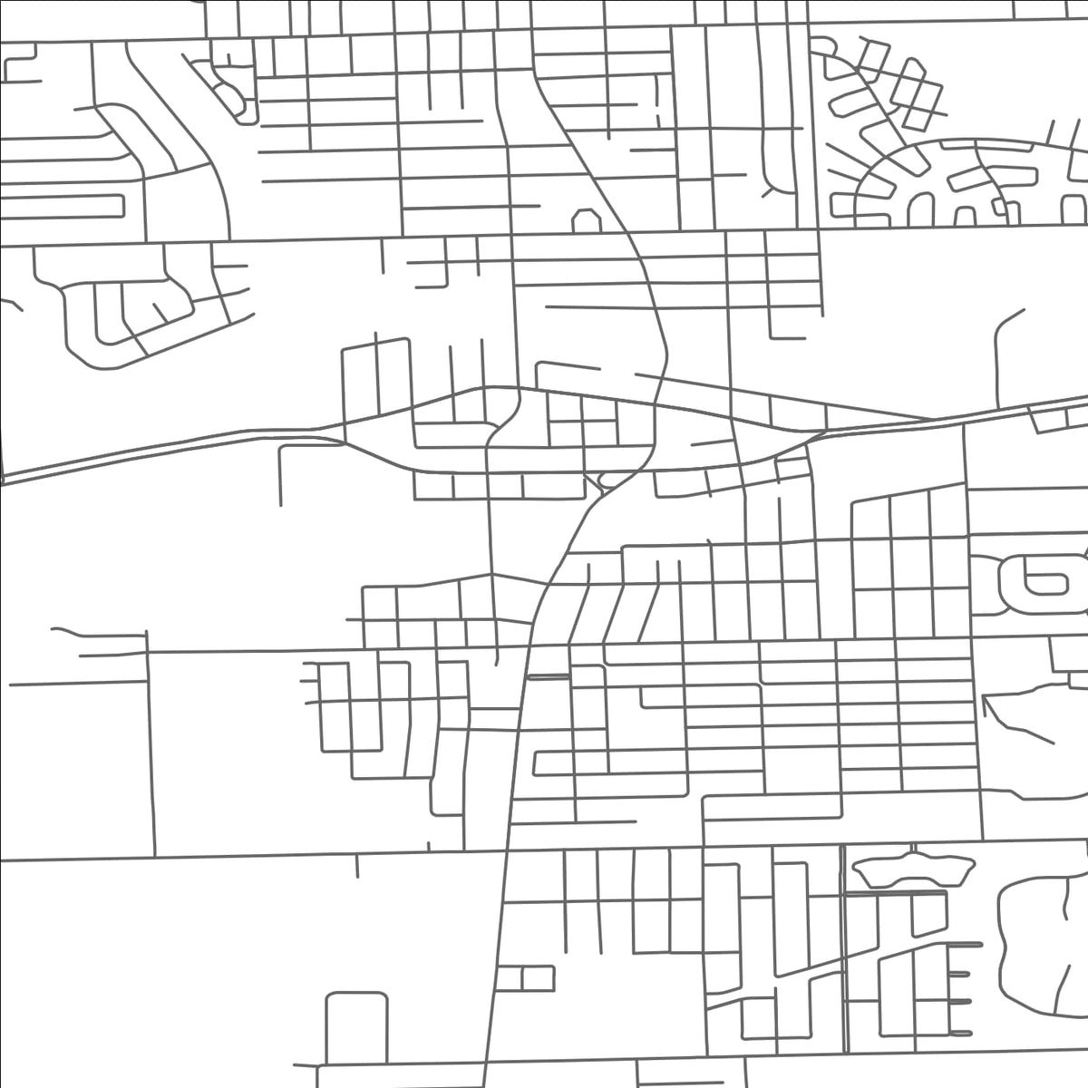 ROAD MAP OF WAYNE, MICHIGAN BY MAPBAKES