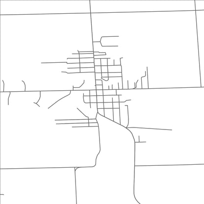 ROAD MAP OF YALE, MICHIGAN BY MAPBAKES