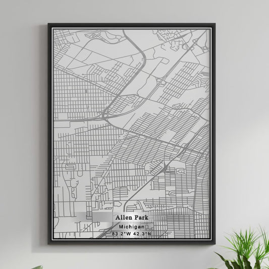 ROAD MAP OF ALLEN, MICHIGAN BY MAPBAKES
