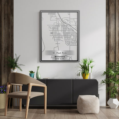 ROAD MAP OF ST. PAUL, MINNESOTA BY MAPBAKES