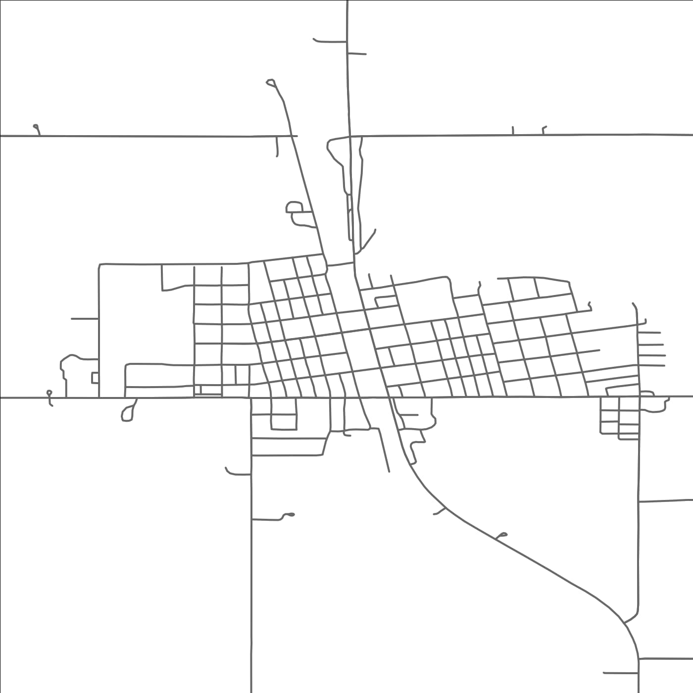 ROAD MAP OF ADA, MINNESOTA BY MAPBAKES