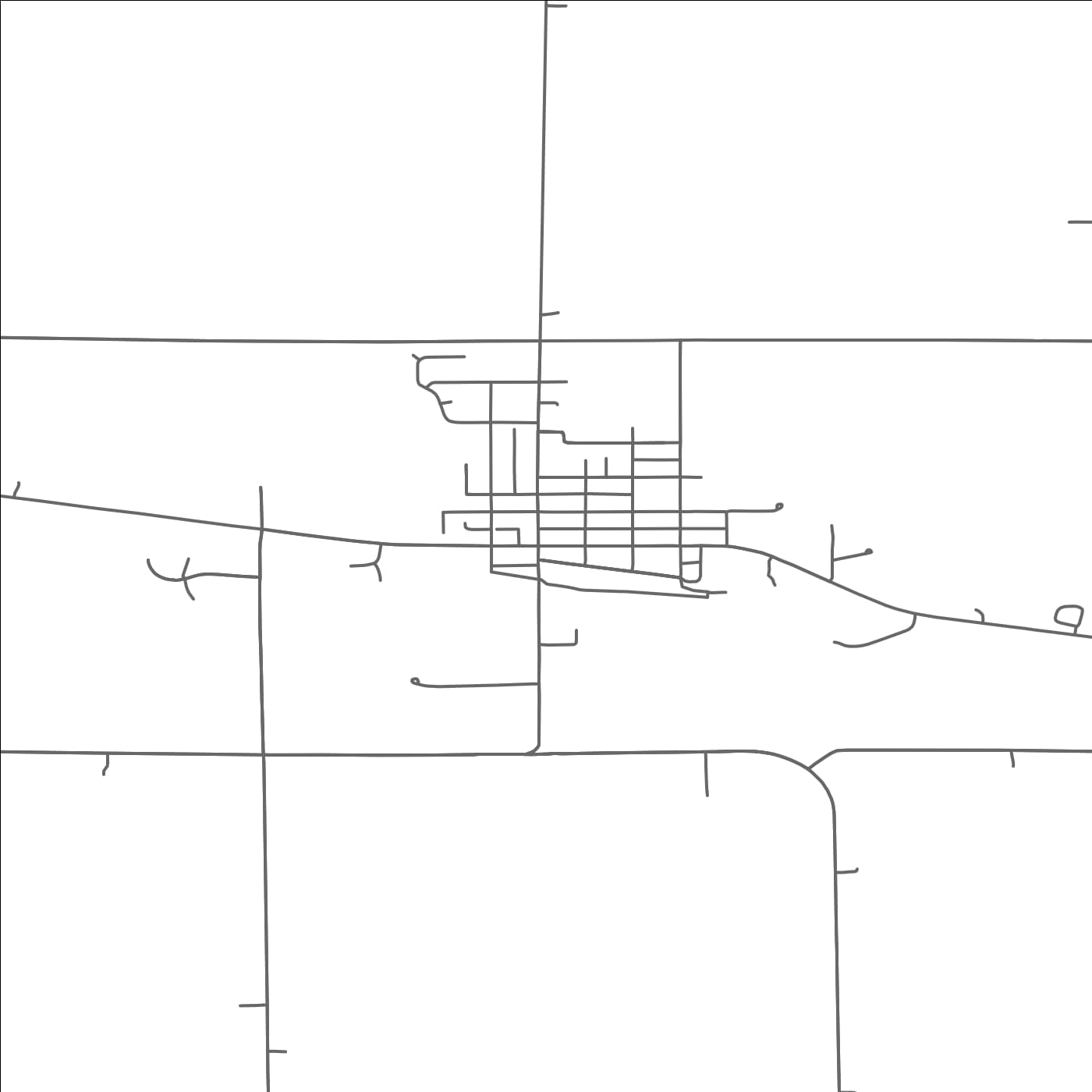 ROAD MAP OF ADAMS, MINNESOTA BY MAPBAKES