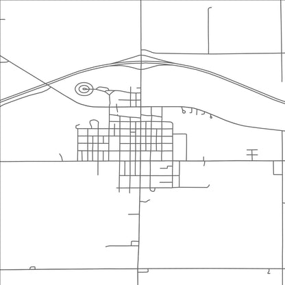 ROAD MAP OF ADRIAN, MINNESOTA BY MAPBAKES