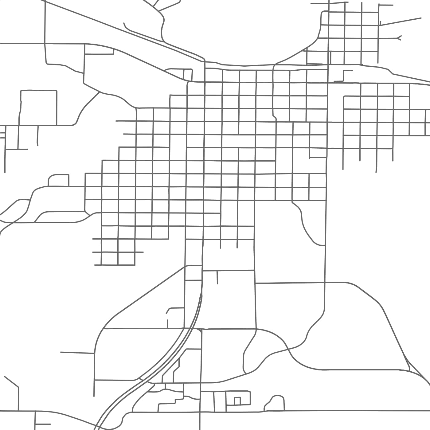 ROAD MAP OF ALEXANDRIA, MINNESOTA BY MAPBAKES