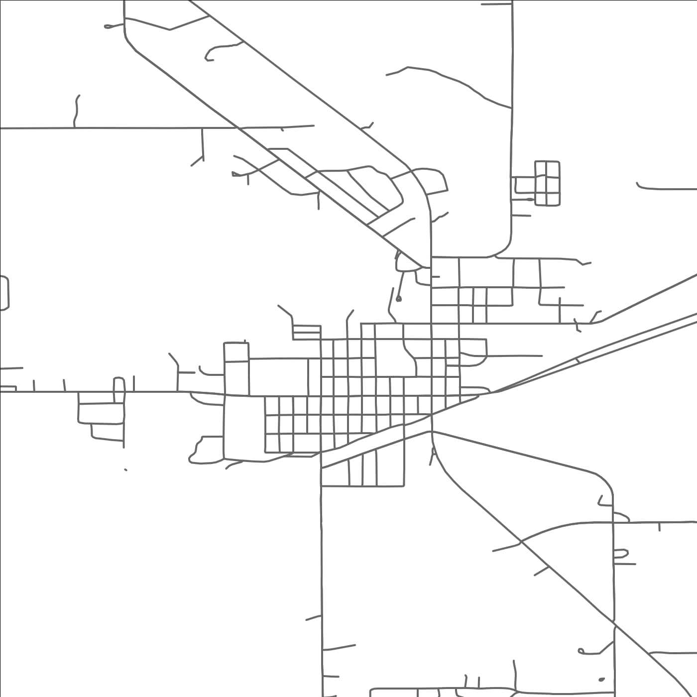 ROAD MAP OF BAGLEY, MINNESOTA BY MAPBAKES