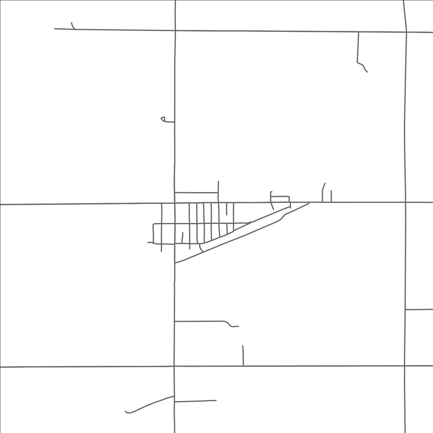 ROAD MAP OF BELLINGHAM, MINNESOTA BY MAPBAKES