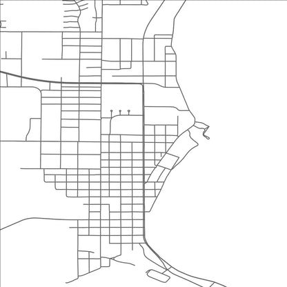 ROAD MAP OF BEMIDJI, MINNESOTA BY MAPBAKES