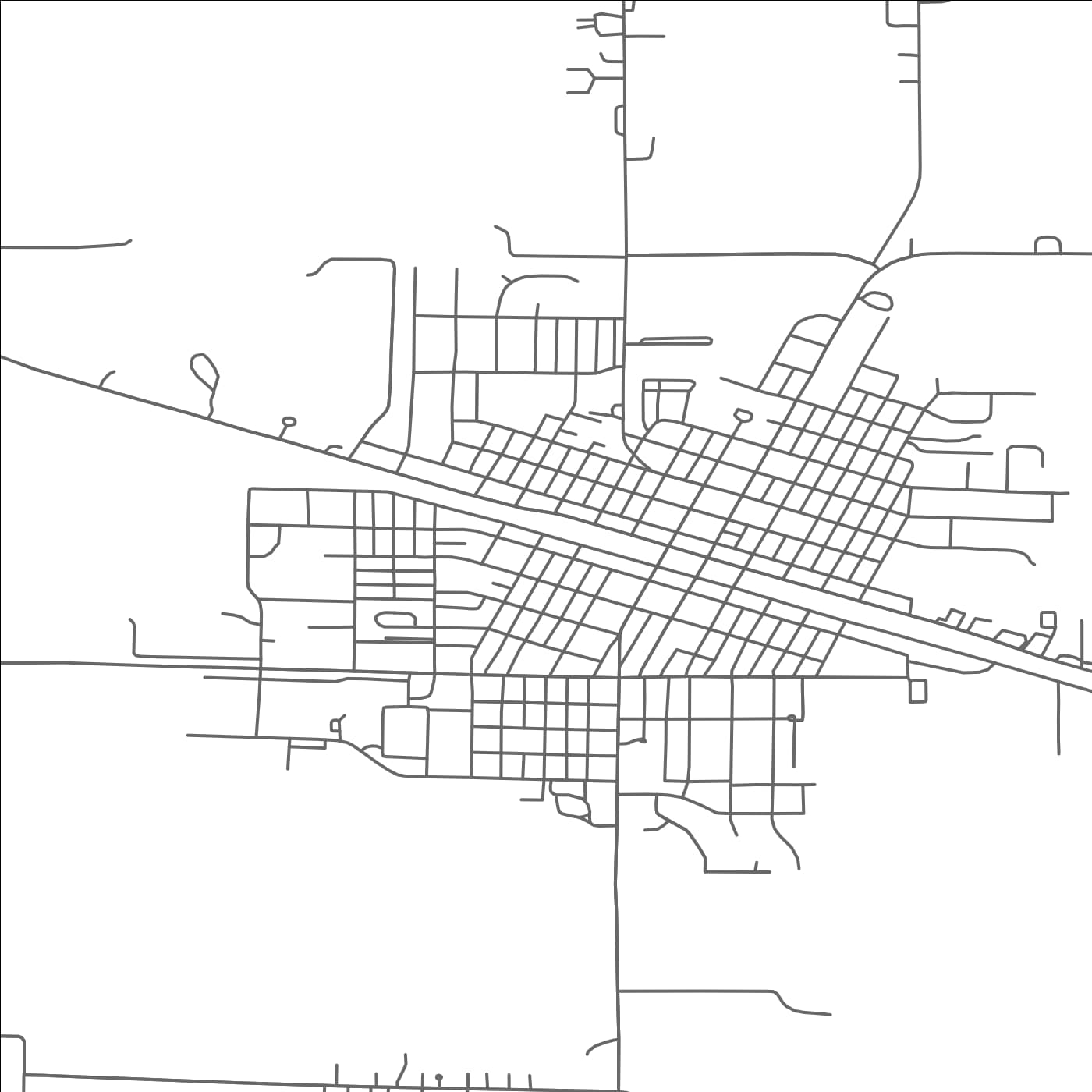 ROAD MAP OF BENSON, MINNESOTA BY MAPBAKES