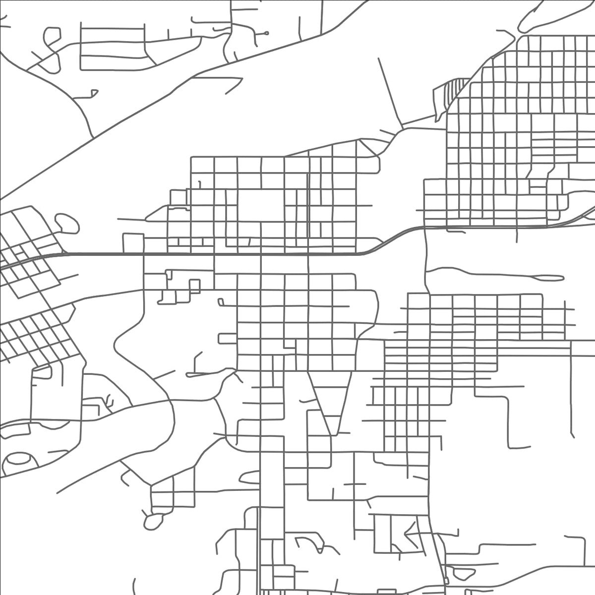 ROAD MAP OF BRAINERD, MINNESOTA BY MAPBAKES
