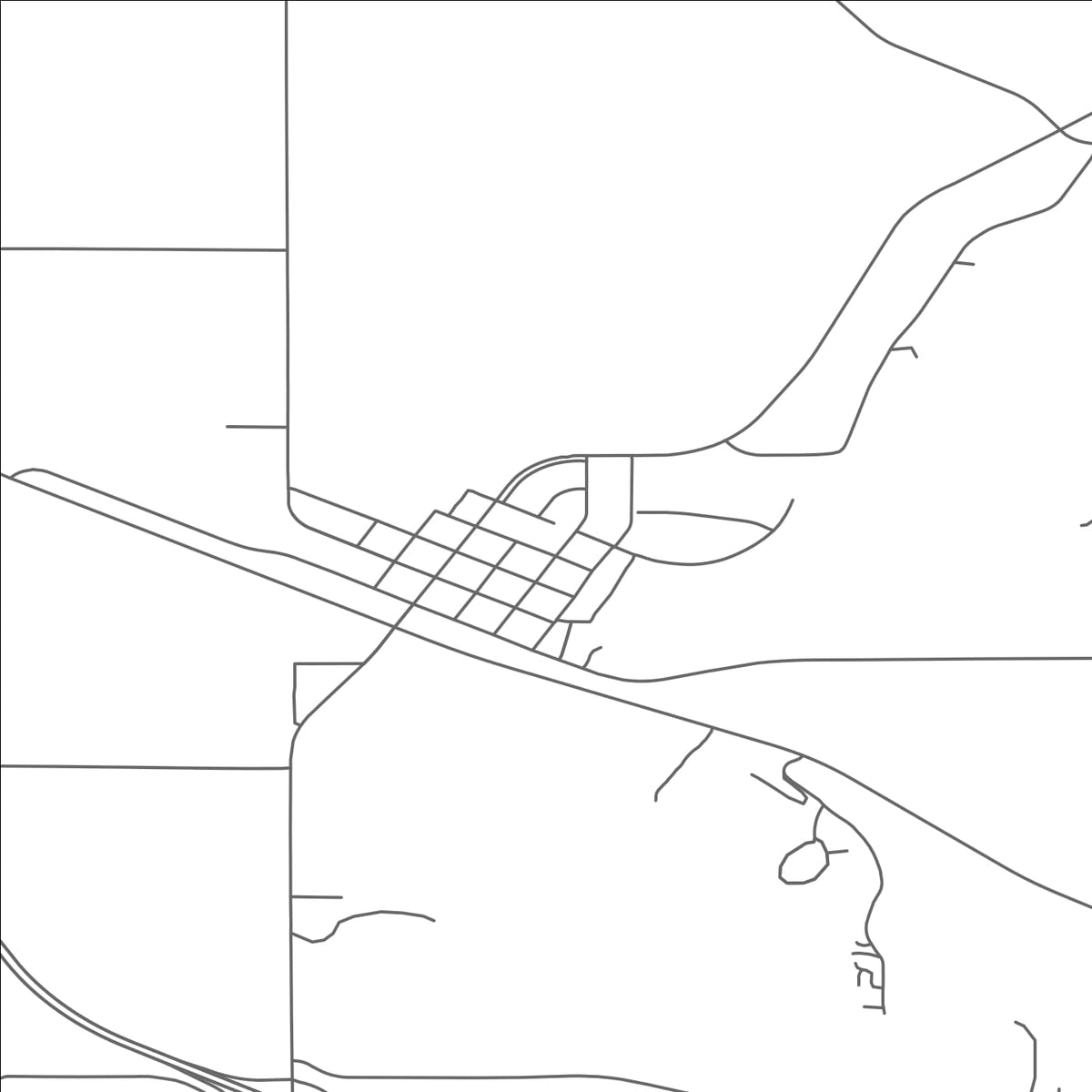 ROAD MAP OF BRANDON, MINNESOTA BY MAPBAKES