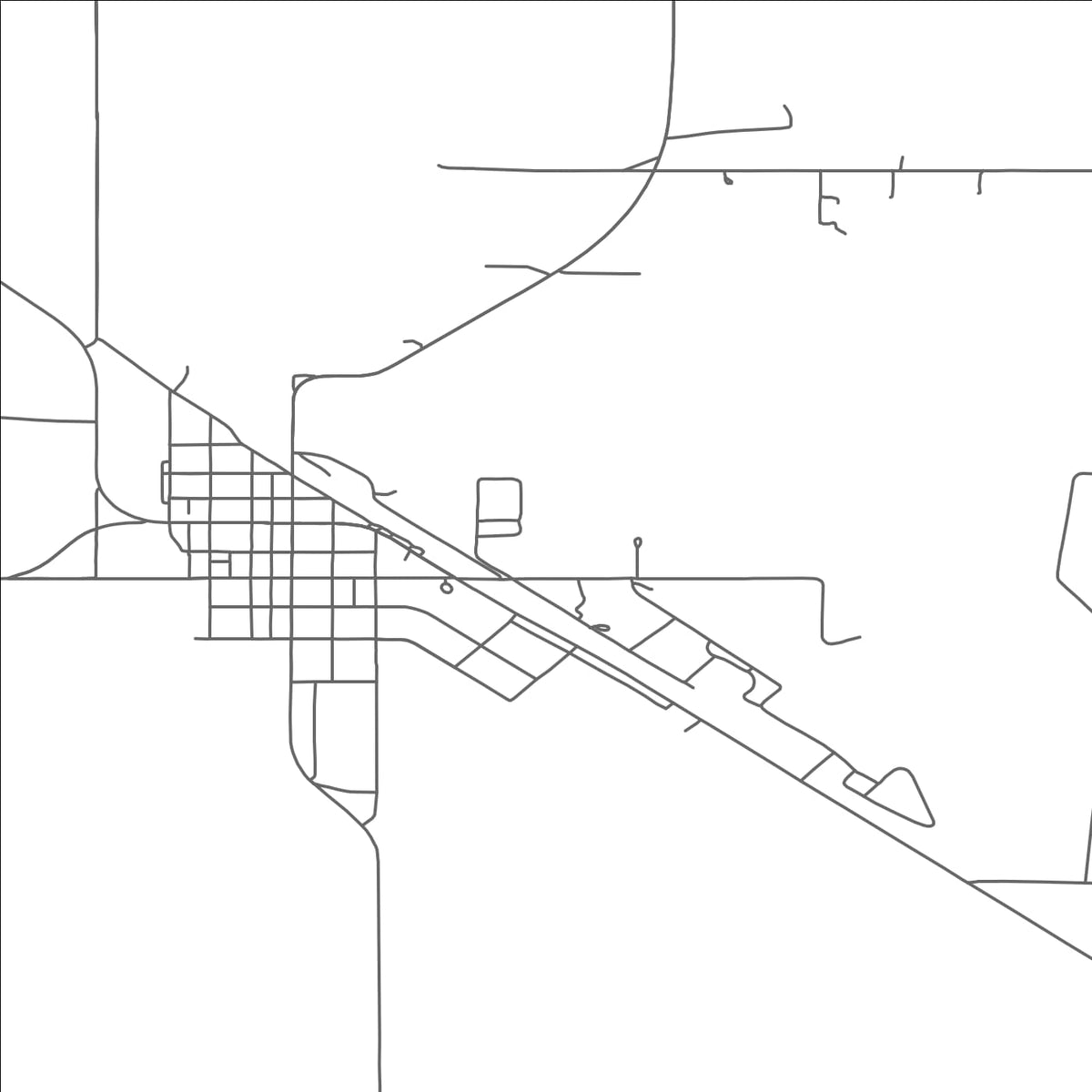 ROAD MAP OF BROOTEN, MINNESOTA BY MAPBAKES