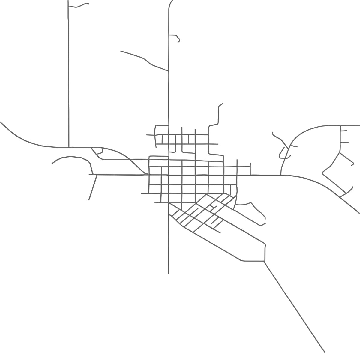 ROAD MAP OF BROWNS VALLEY, MINNESOTA BY MAPBAKES