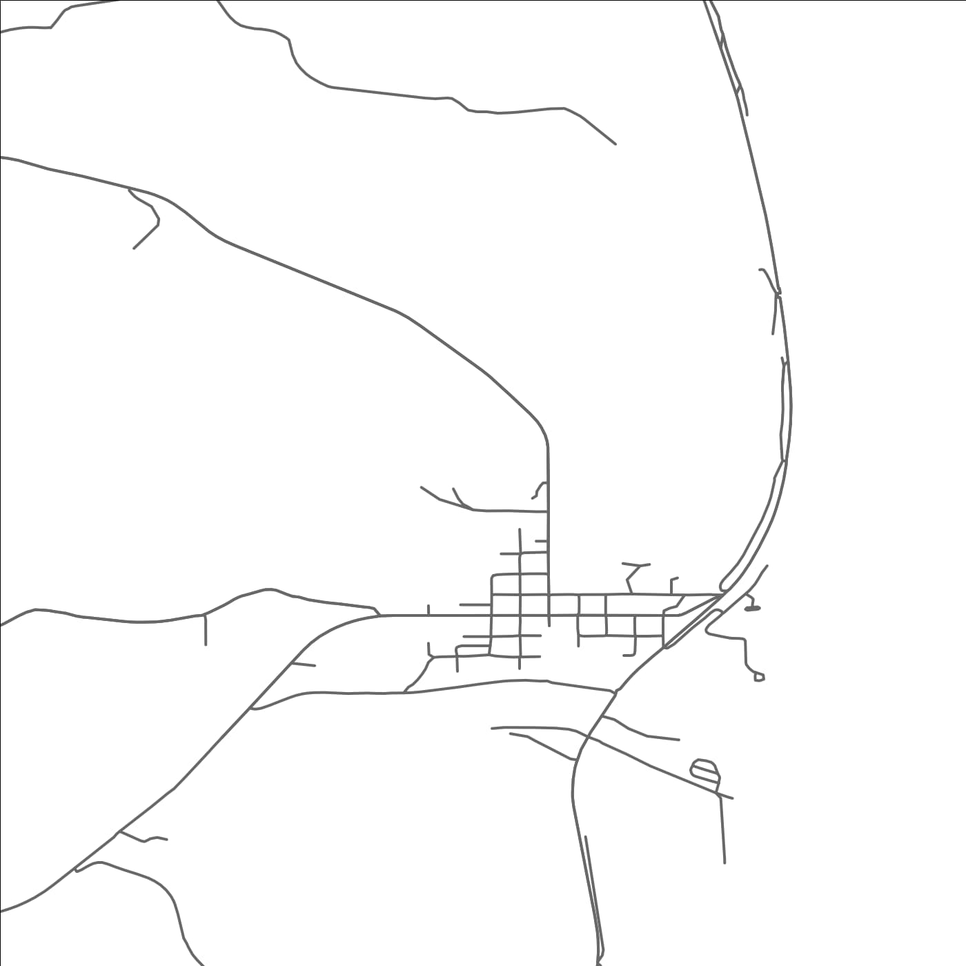 ROAD MAP OF BROWNSVILLE, MINNESOTA BY MAPBAKES