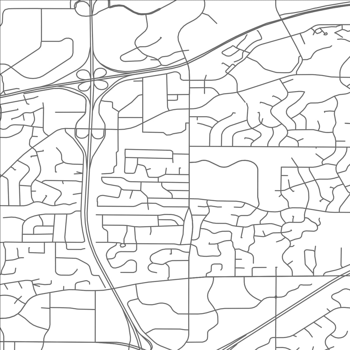 ROAD MAP OF BURNSVILLE, MINNESOTA BY MAPBAKES